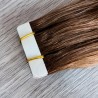 Extensions de cheveux 100% naturels 46 cm à bandes adhésives 004 Chocolat